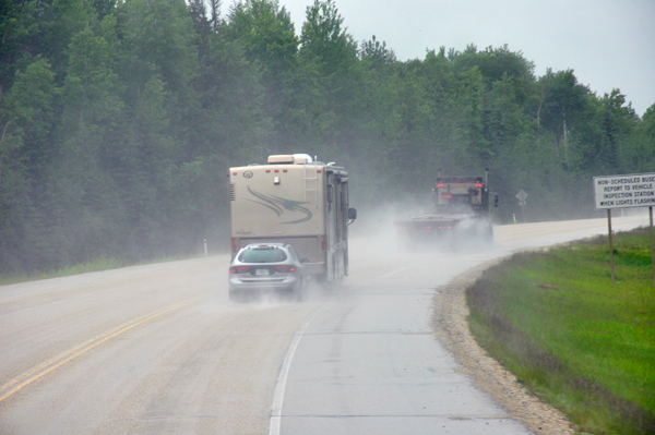 very dusty travel roads